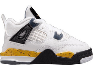 Jordan Air Jordan Retro Παιδικά Sneakers Λευκά Μαύρα Κίτρινα BQ7670-102