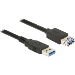 DeLOCK 85054 Καλώδιο USB-A Male 3.0 to USB-A Female 1m Black