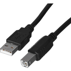 Lanberg CA-USBA-10CC-0018-BK Καλώδιο USB-A Male 2.0 to USB-B Male 1.8m Black