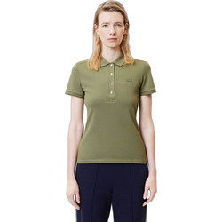 Lacoste Γυναικεία Μπλούζα Polo Κοντομάνικη Olive 3PF5462
