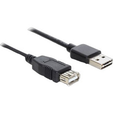 DeLOCK 83370 Καλώδιο USB-A Male 2.0 to USB-A Female 1m Black