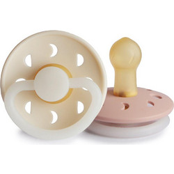 Frigg Moon Phase Πιπίλες Καουτσούκ Νυκτός 0-6m Blush Night Cream Night 2τμχ