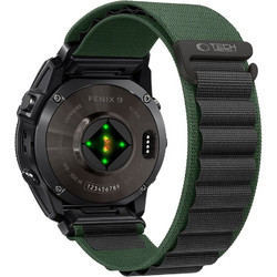 Tech-Protect Nylon Pro Λουράκι Υφασμάτινο Green / Black (Garmin 51mm)