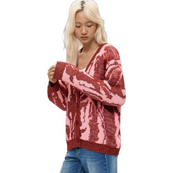 Desigual Jakee Γυναικεία Ζακέτα Πλεκτή Μακριά με Κουμπιά Ροζ 26WWJF12