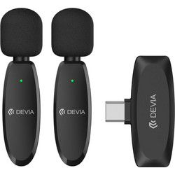 Devia Lite1 2 σε 1 Σετ 2 Ασύρματα Μικρόφωνα USB-C