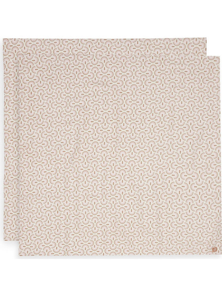 Jollein Soft Plumes Πάνες Αγκαλιάς από Μουσελίνα Εκρού 115x115cm 2τμχ 535-852-68200