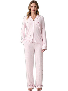 DKNY NYC Heartbeat Σετ Γυναικείες Πιτζάμες Ροζ YI90151
