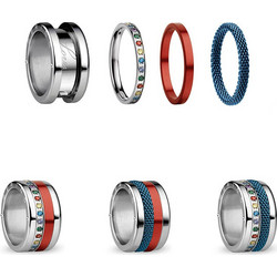 Bering Arctic Symphony Γυναικεία Δαχτυλίδια Βεράκια από Ατσάλι COLOURSOFBERING 4τμχ