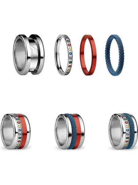 Bering Arctic Symphony Γυναικεία Δαχτυλίδια Βεράκια από Ατσάλι COLOURSOFBERING 4τμχ