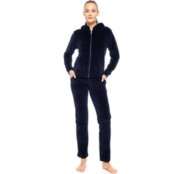 Pink Label Γυναικείο Σετ Φόρμας Βελουτέ Navy Μπλε W1000