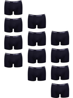 Uomo Ανδρικά Μποξεράκια Σετ 12Pack Μαύρα JJ10121