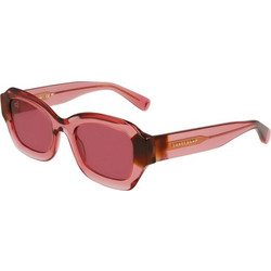Longchamp LO749S-613 Γυναικεία Γυαλιά Ηλίου Τετράγωνα Κοκάλινα Ροζ με Ροζ Φακό