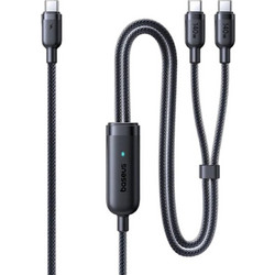 Baseus Flash 4 E0426X00 2in1 USB-C to 2xUSB-C 140W 1.5m Black