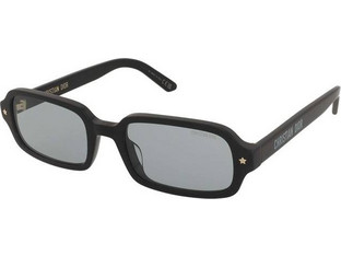 Dior S3I 1610 Ανδρικά Γυαλιά Ηλίου Ορθογώνια Κοκάλινα Μαύρα με Γκρι Φακό