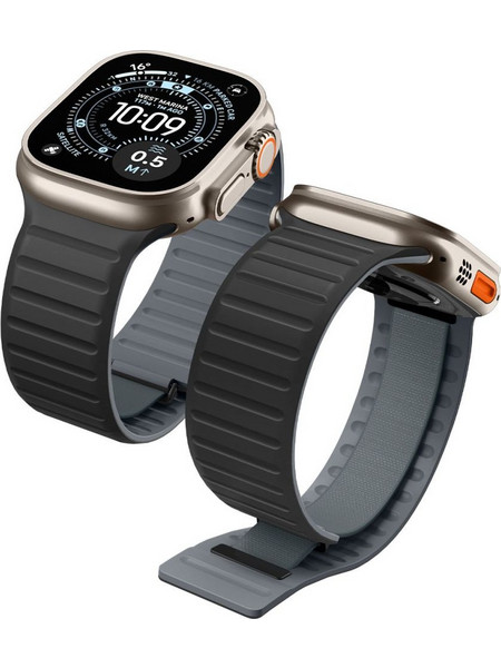 Spigen Athlex Air M Λουράκι Υφασμάτινο Black / Grey (Apple 42 / 44 / 45 / 46 / 49mm)