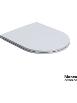 Bianco Ceramica Lenta Καπάκι Λεκάνης Οβάλ από Βακελίτη Slim Soft Close Λευκό 508-MS33C-300