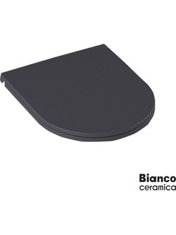 Bianco Ceramica Lenta Καπάκι Λεκάνης Οβάλ από Βακελίτη Slim Soft Close Μαύρο 508-MS38C-421