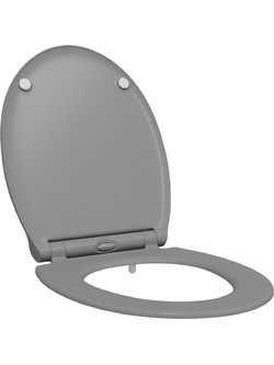 vidaXL Καπάκι Λεκάνης Οβάλ Πλαστικό Γκρι 45.5x37.5cm 42002363