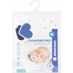 KikkaBoo Dots Αδιάβροχο Σελτεδάκι Αλλαξιέρας Μωρού 100% Βαμβακερό Jersey Λευκό 40x60cm
