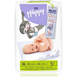 Bella Happy Baby Σετ Σελτεδάκια Αλλαξιέρας Μωρού Λευκά 60x90cm 5τμχ
