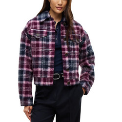 Tommy Jeans Γυναικείο Μπουφάν Σακάκι Κοντό Μπορντό DW0DW21662-0MH