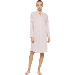 Pink Label Γυναικείο Νυχτικό Χειμωνιάτικο Βαμβακερό Μπορντό Μπεζ W1926