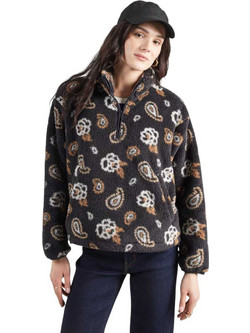 Levi's Γυναικείο Φούτερ Fleece με Τσέπες Ανθρακί 0082N-0009
