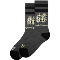 American Socks Ανδρικές Κάλτσες Ψηλές με Σχέδια Ανθρακί AS545
