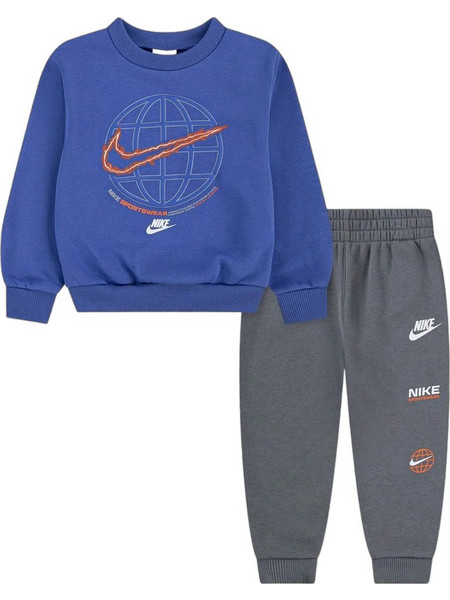 Nike Παιδικό Σετ Φόρμας Royal Blue Γκρι 66N242-M19