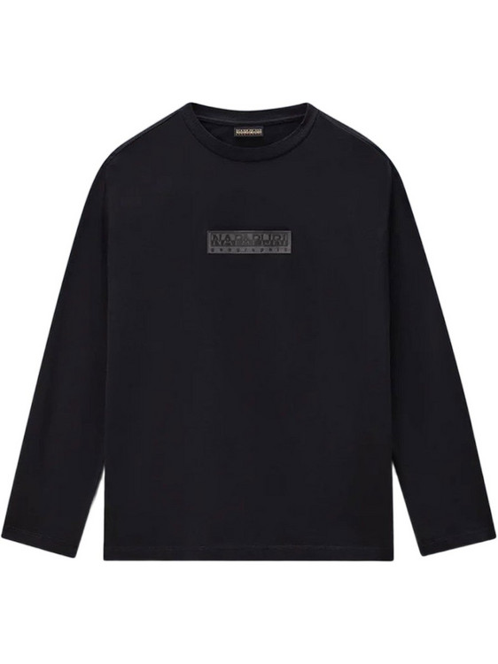 Napapijri K S-New Box Logo Παιδικό T-Shirt Μακρυμάνικο Μαύρο NP0A8B3N-941