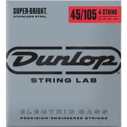 Dunlop Super Bright Σετ 4 Χορδές Ηλεκτρικού Μπάσου Stainless Steel 45-105"