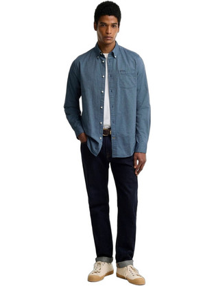Barbour Marsden Ανδρικό Πουκάμισο Μακρυμάνικο Μπλε MSH5527-BU75