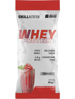 Skill Nutrition Whey Strawberry Milkshake Πρωτεΐνη Ορού Γάλακτος Γράμμωσης 30gr