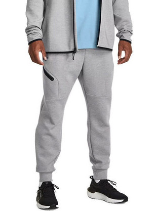 Under Armour Unstoppable Ανδρικό Παντελόνι Φόρμας Fleece με Λάστιχο Γκρι 6013427-1299