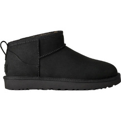 UGG Classic Ultra Mini Γυναικεία Μποτάκια Suede Μαύρα 1184556-BLK