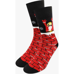 NODO Santa Down The Chimney Χριστουγεννιάτικες Βαμβακερές Ανδρικές Κάλτσες Ψηλές Πολύχρωμες S16502