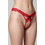 Milena By Paris Γυναικείο Sexy String Αυτοκινήτου με Δαντέλα Κόκκινο 6973