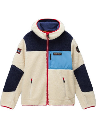 Napapijri Ανδρική Ζακέτα Fleece με Κουκούλα και Φερμουάρ Μπεζ NP0A8AZXM3E