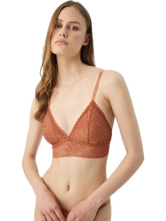 Minerva Bralette με Ελαφριά Ενίσχυση χωρίς Μπανέλα Rusted 90-8136B-857
