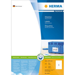 Αυτοκόλλητες Ετικέτες Herma A4 210x297mm 100-Sheets (4428)
