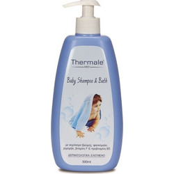 Labopharm Thermale Med Baby Βρεφικό Σαμπουάν Χαμομήλι & Φασκόμηλο με Αντλία 500ml