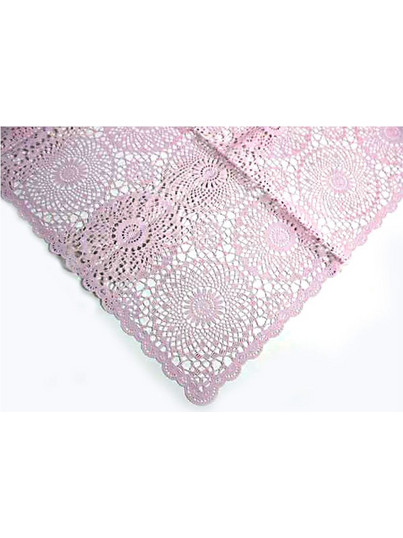 Πλεκτό (Crochet) Τραπεζομάντηλο Vinyl Ροζ 150Χ264Εκ. Zaros Dis-9163.3