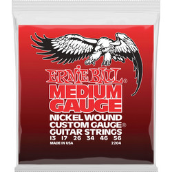 Ernie Ball 2204 Σετ 6 Χορδές Ηλεκτρικής Κιθάρας Nickel Plated Steel 13-56" Medium Tension