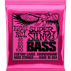 Ernie Ball 2834 Σετ 4 Χορδές Ηλεκτρικού Μπάσου Nickel Plated Steel 45-100"