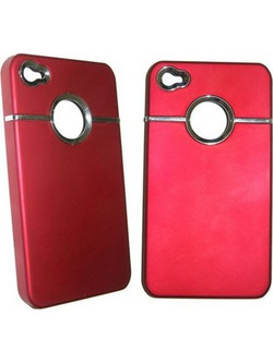 VOLTE-TEL ΘΗΚΗ IPHONE 4G/4S FACEPLATE HARD V017 RED-SILVER