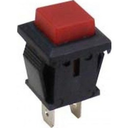 Power Switch Push On PBS-15B Red 2P Μπουτόν Διακόπτης Τροφοδοσίας Τετράγωνος Κόκκινος