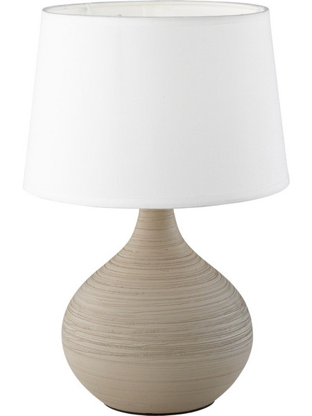 Trio Lighting R50371025Πορτατίφ E14 Λευκό Μπεζ Φ20xΥ29cm