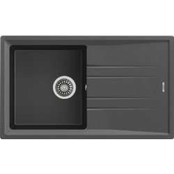 Teka Stone 50 B-TG 1B 1C Ένθετος Νεροχύτης Γρανίτη Αντιστρεφόμενος Darkgrey 86x50cm