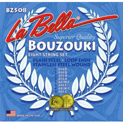La Bella BZ-508 Σετ 8 Χορδές Μπουζουκιού Plain Steel 10"