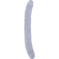 Chisa Novelties Hi-Rubber Διπλό Dildo 32.5cm Clear